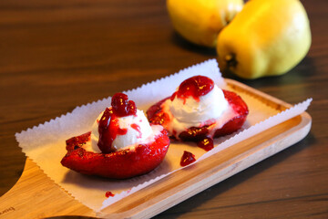 quince dessert traditional turkish dessert