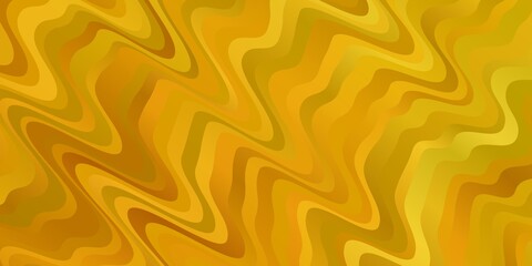 Dark Yellow vector backdrop with bent lines.