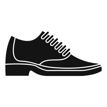 black shoe with white laces clip art preview