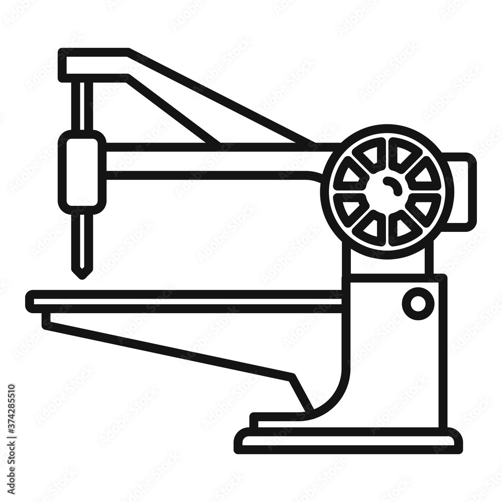 Canvas Prints Shoe repair equipment icon. Outline shoe repair equipment vector icon for web design isolated on white background