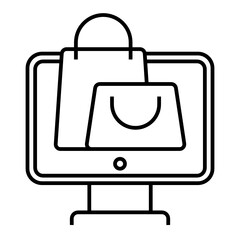 online shop ecommerce icon line style