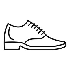 Man shoe repair icon. Outline man shoe repair vector icon for web design isolated on white background