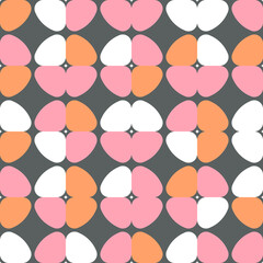 Geometric vector seamless pattern. Modern background with simple shapes in pastel colors.