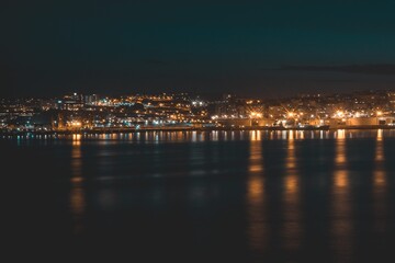 Fototapeta na wymiar A Coruña nocturna