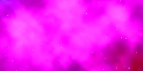 Light Purple, Pink vector background with colorful stars. Modern geometric abstract illustration with stars. Design for your business promotion.