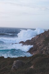 Fototapeta na wymiar Oleaje en A Coruña