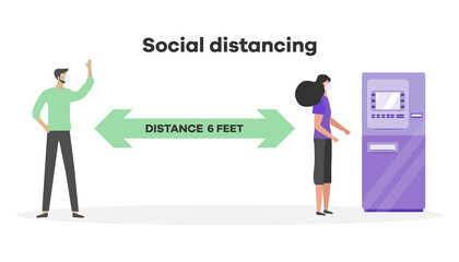 Social distancing People stay Coronavirus COVID-19