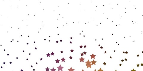 Dark Blue, Yellow vector layout with bright stars. Blur decorative design in simple style with stars. Pattern for new year ad, booklets.