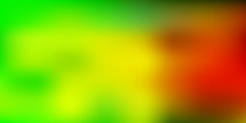 Light green, yellow vector abstract blur pattern.
