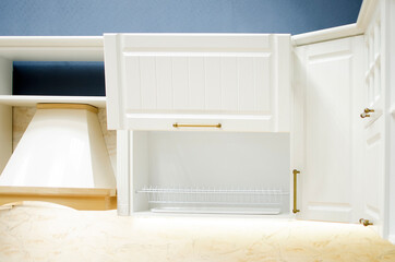 Kitchen interior details in classic style.