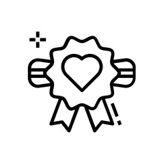 
Favorite badge, glyph icon in style 
