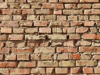Older stone brick wall texture up close