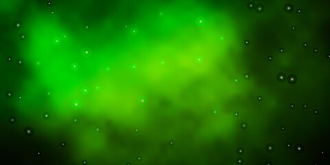 Fototapeta premium Dark Green vector layout with bright stars. Shining colorful illustration with small and big stars. Design for your business promotion.