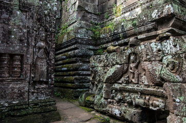 Ruins of Angkor Wat, ancient Khmer Empire, Siem Reap in Cambodia