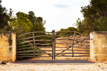 typical old menorcan pasture gate