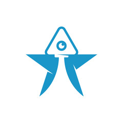 Rocket Star logo icon vector template, Creative design, Symbol
