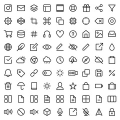 INTERFACE ICON SET & WEB LINE ICON SET (Editable stroke. 48×48 Pixel Perfect.)