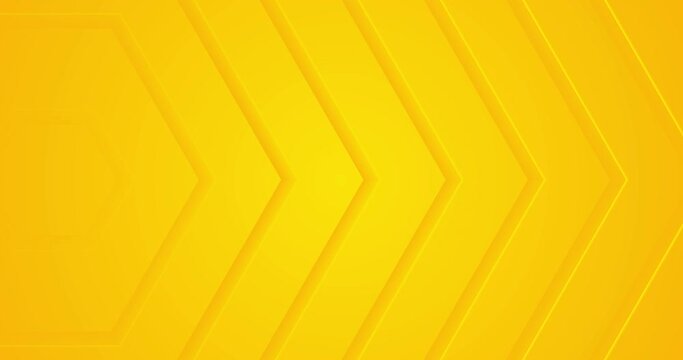 Light sunny yellow looped gradient abstract background. Minimal animation for presentation, event, party text backdrop. Halloween sale. Endless pure transition. Random moving geometric arrow up lines
