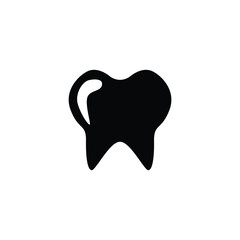 Tooth icon vector isolated on white