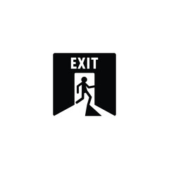 Exit way icon vector isolated on white
