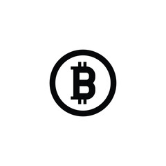 Bite coin icon vector isolated on white