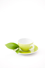 teacup and leaf
