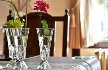 The flower which was displayed on the table