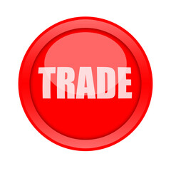 Trade button isolated on white background