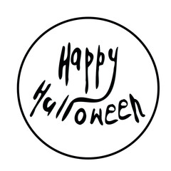 Happy halloween sticker. Vector. EPS10