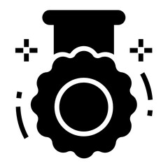 
Identification badge icon, glyph icon of insignia 
