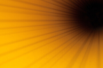 Abstract yellow plastic surface with rays