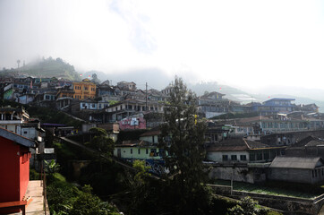 tourist village on the slopes of Mount Sumbing