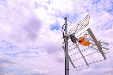 the sky  and  attenna