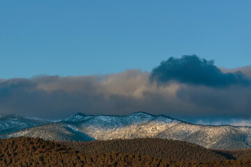 Snow on the Brindabella Ranges south of Canberra in August 2020