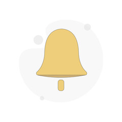 Bell isolated vector flat illustration on white