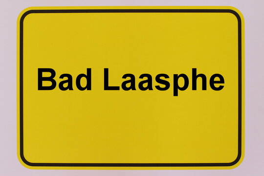 Grafische Darstellung des Ortseingangsschildes der Stadt  Bad Laasphe