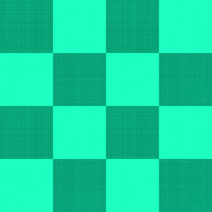 Seamless green turquoise natural square patchwork fabric material cotton linen textile texture background square