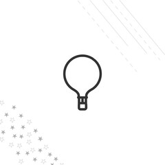 hot air Balloon isolated line icon for web and mobile