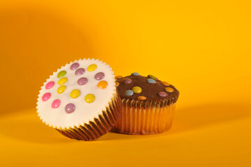 colorful muffins with 