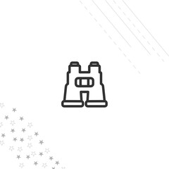 binoculars isolated line icon for web and mobile