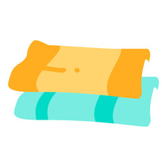 Stack of Dried Towel Concept Vector Icon Design, Laundry and Dry Cleaning symbols on white background 