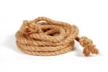 Marine rope on white background, isolate