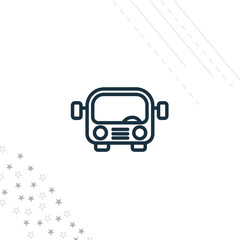 bus isolated line icon for web and mobile