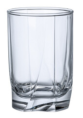Empty new glass isolated on white background