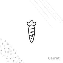 carrot isolated line icon for web and mobile