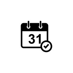 Calendar icon vector, Calendar sign and symbol vector design