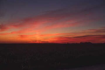 sunset over the river