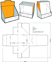 Counter display stand and Die-cut Pattern. The .eps file is full scale and fully functional. Prepared for real cardboard production.