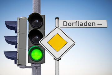 Wegweiser, Dorfladen