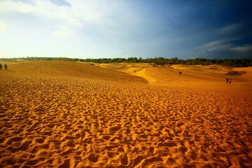 Sand mountains in the desert